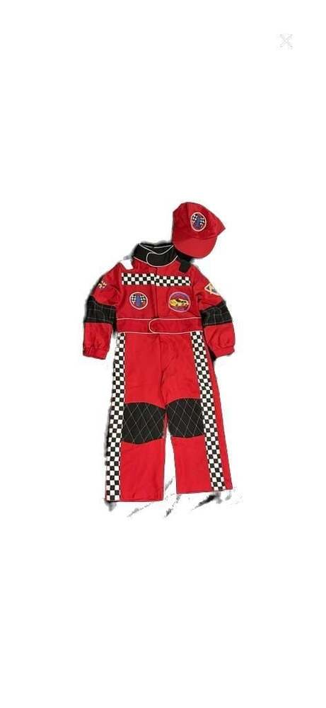 Kids Race Car Driver Costume Jumpsuit with Hat